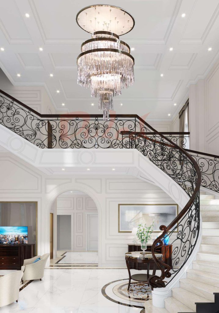 Đèn chùm biệt thự tân cổ điển