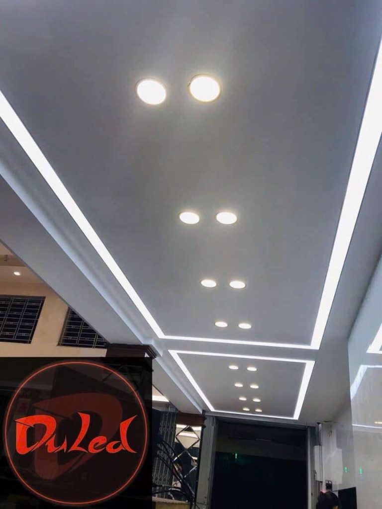 Lắp đặt hệ thống đèn LED âm trần cao cấp tiệm vàng Kim Huê